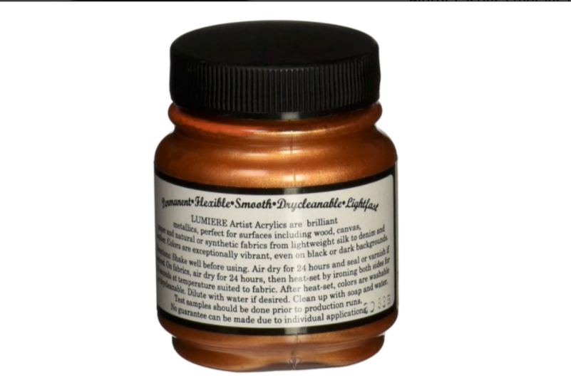 Jacquard Lumiere pintura acrílica metalizada color Burnt Orange 66 ml - Imagen 3