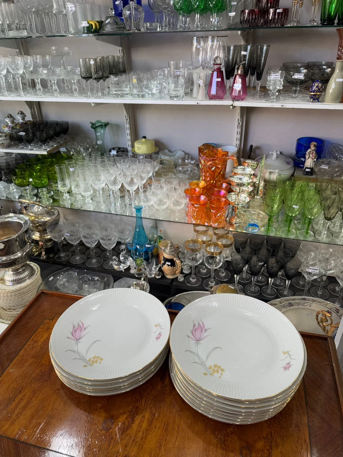 Juego de 12 platos playos porcelana verbano - Imagen 7