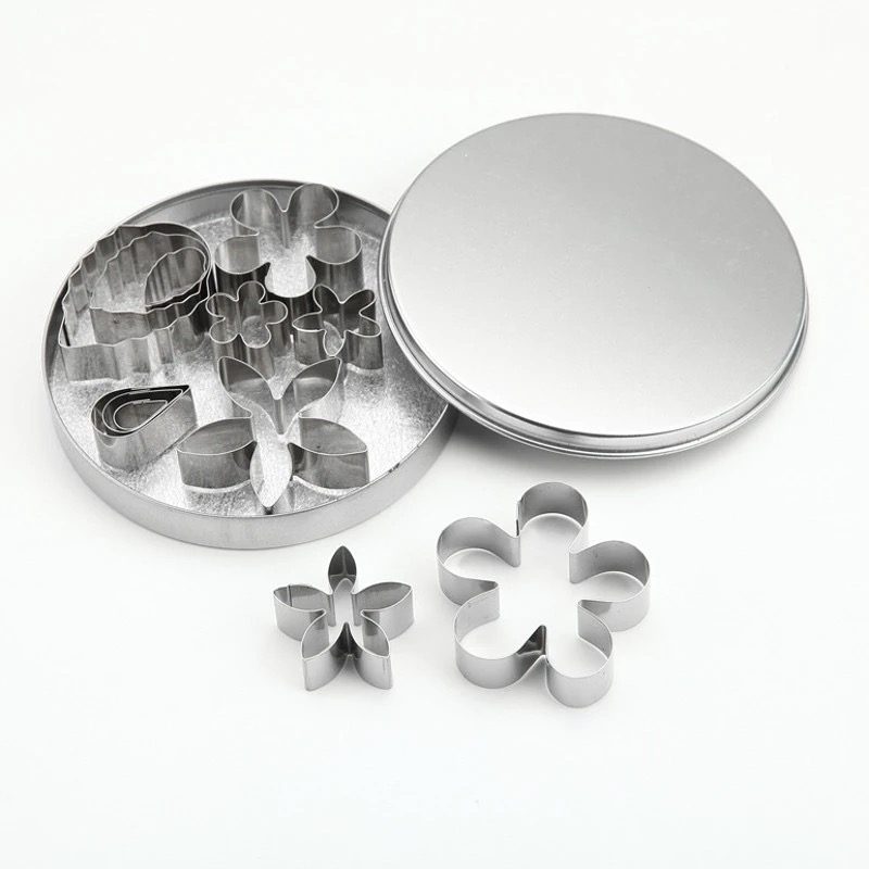 Juego de 12 cortadores de FLORES de acero inox con caja - Imagen 5