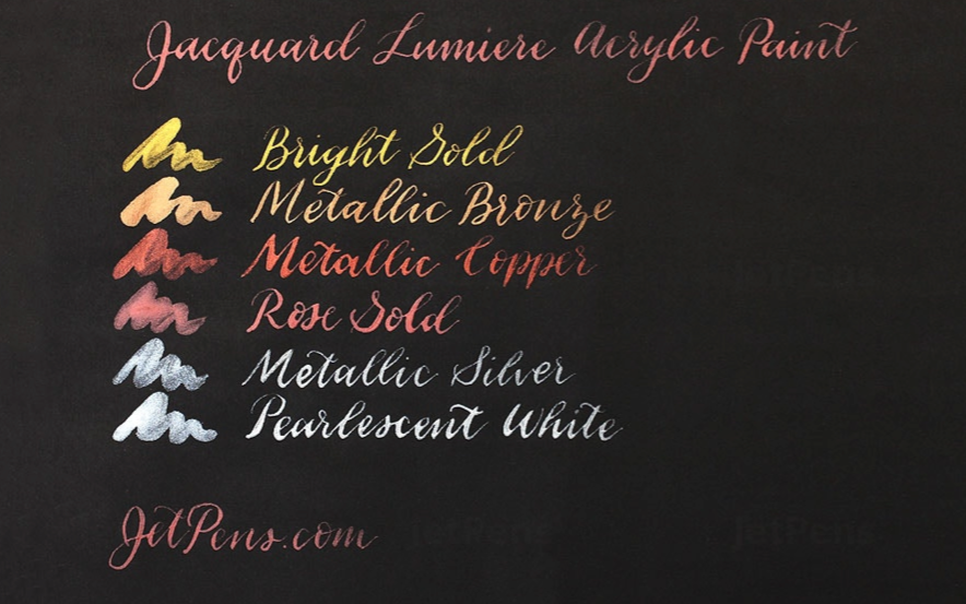 Jacquard Lumiere pintura acrílica metalizada color Sunset Gold 66 ml - Imagen 3